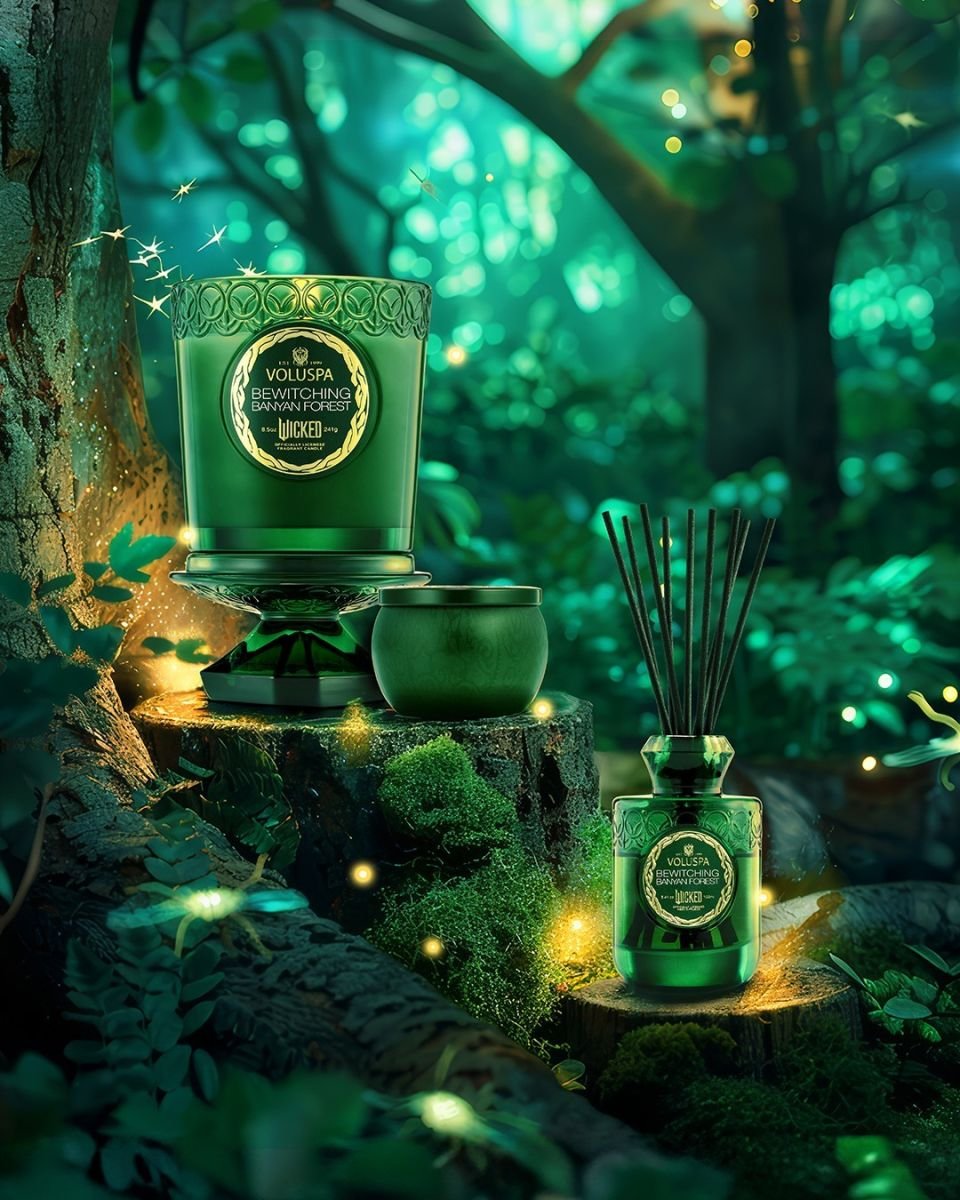 Vela Copo De Vidro Wicked Bewitching Banyan Forest Voluspa 60